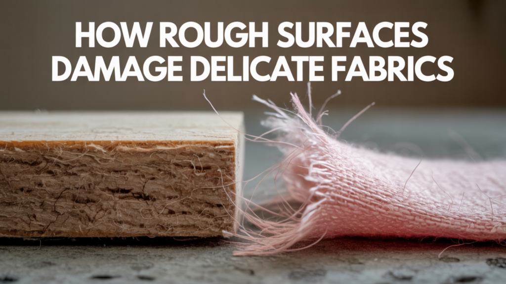 How Rough Surfaces Damage Delicate Fabrics