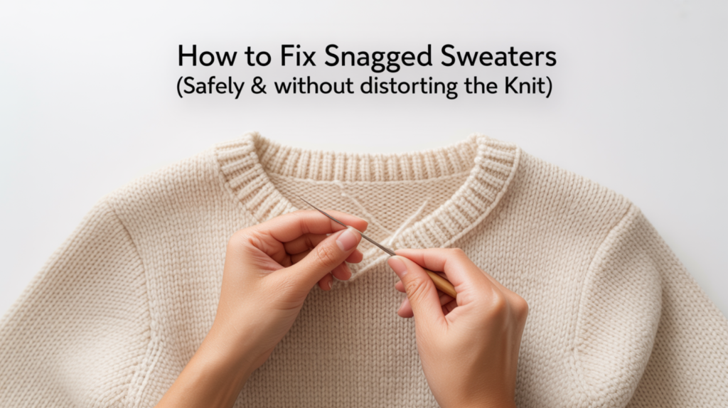 How to Fix Snagged Sweaters (Safely & Without Distorting the Knit)