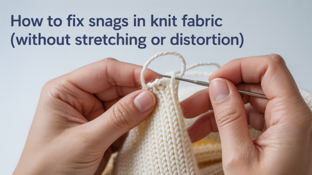 How to Fix Snags in Knit Fabric (Without Stretching or Distortion)